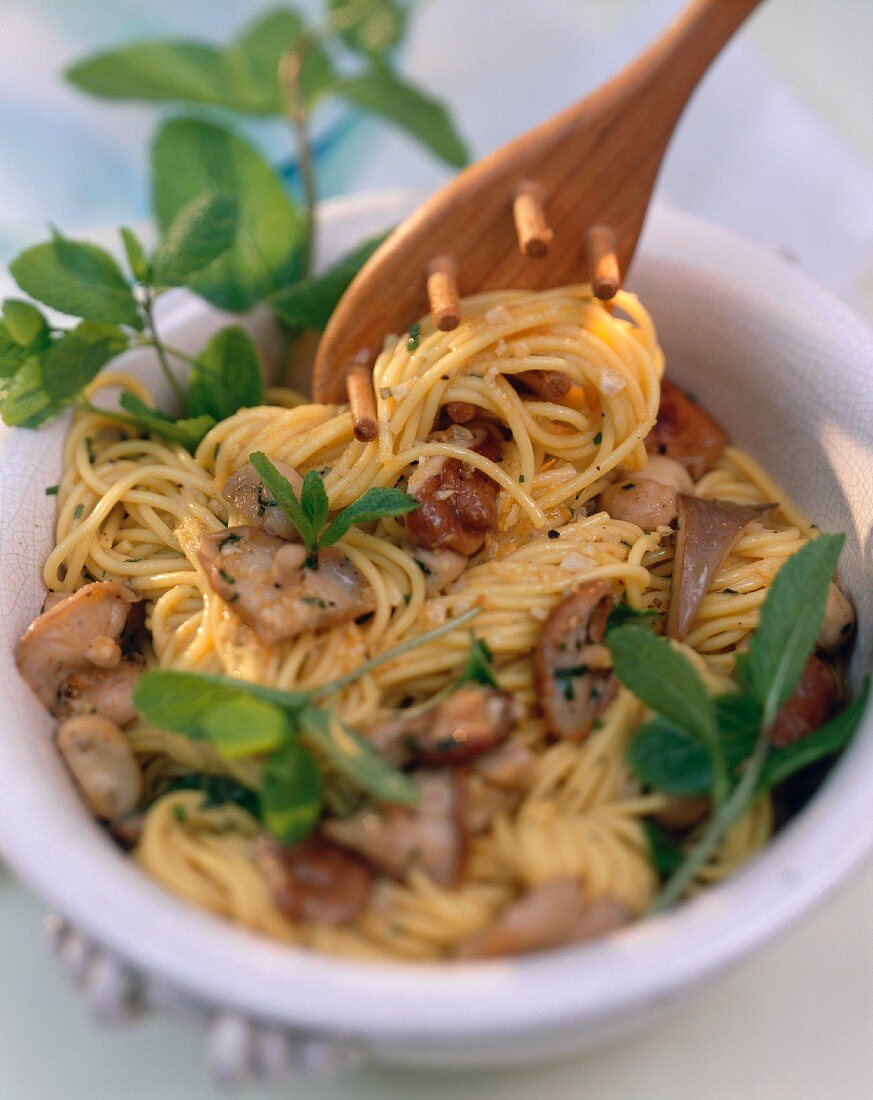 Spaghetti alla toscana (spaghetti with … – License Images – 136007 ❘  StockFood