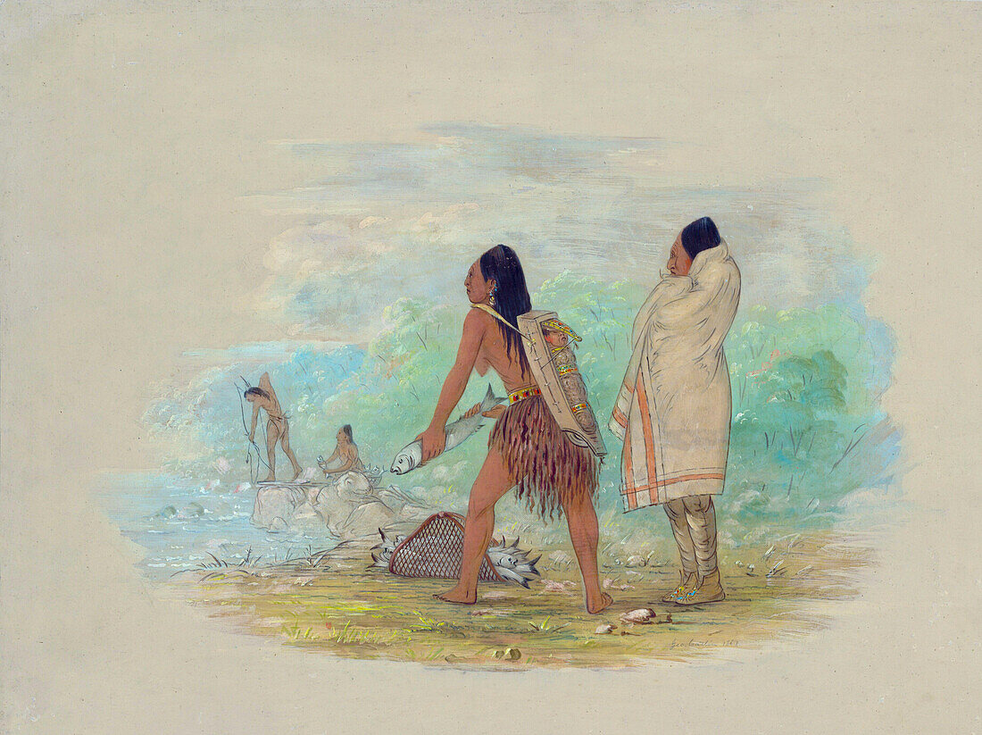 Flathead Native Americans, 19th century painting