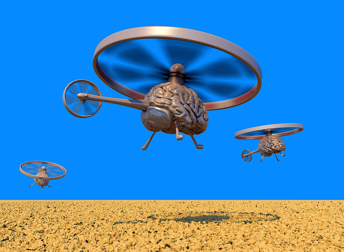 Military drones in Ukraine, conceptual image