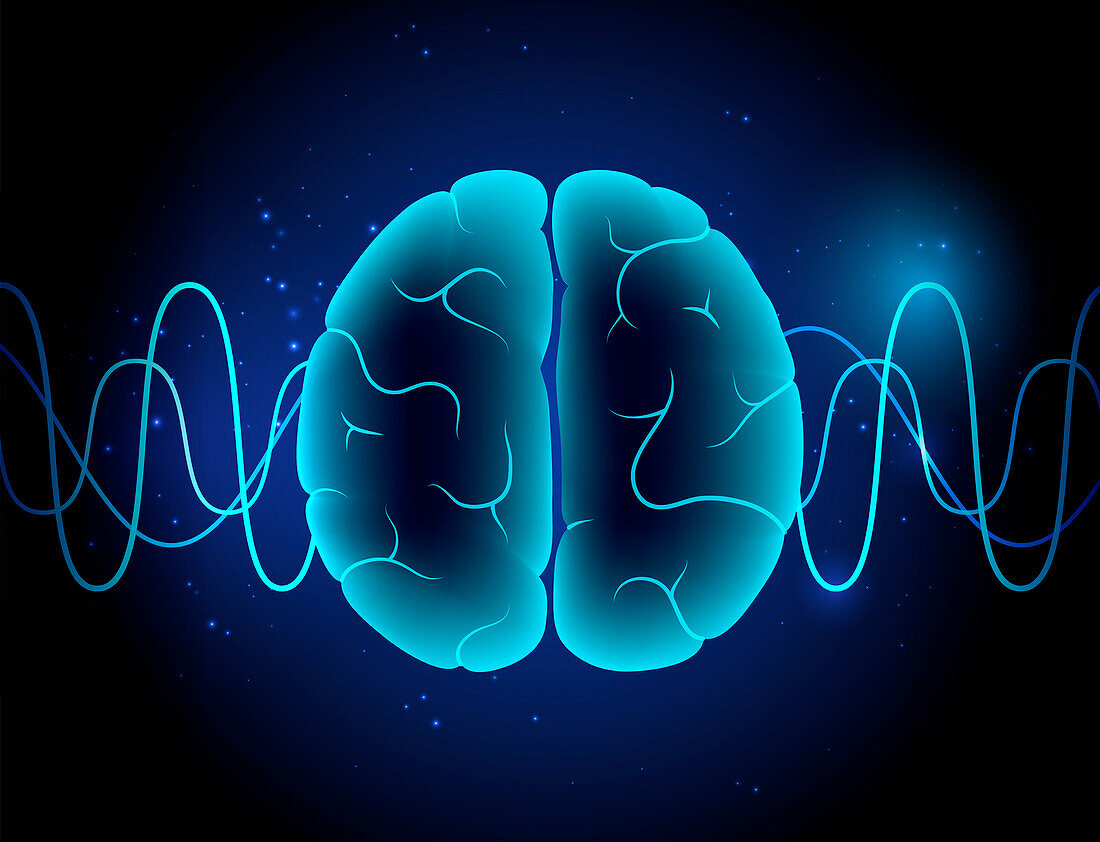 Brain waves, illustration