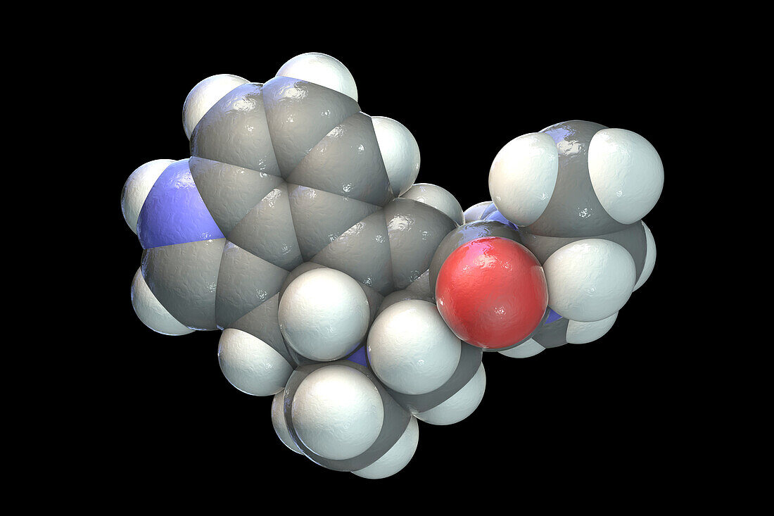 LSD molecule, illustration