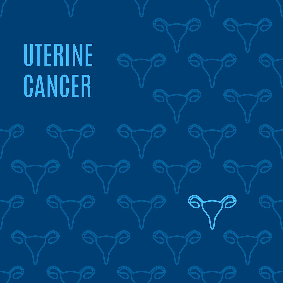 Uterine cancer, conceptual illustration