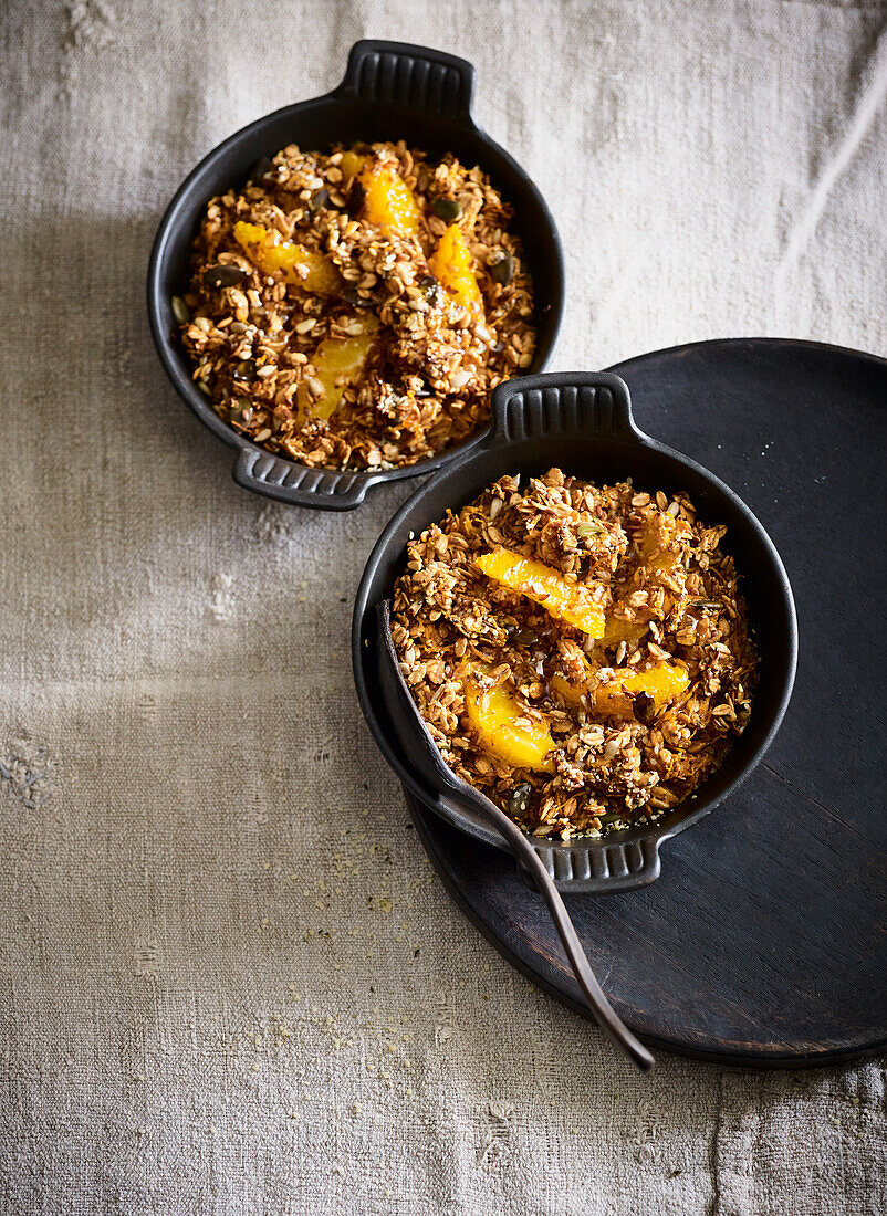 Oven-roasted carrot and spelt porridge