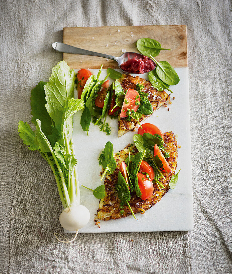 Beetroot fritters