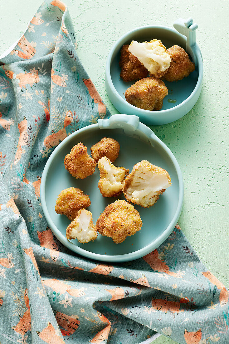 Breaded cauliflower florets