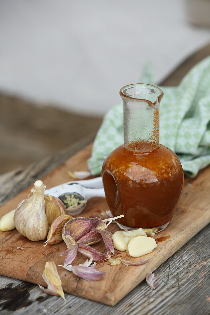 Garlic syrup for arthritis and skin blemishes