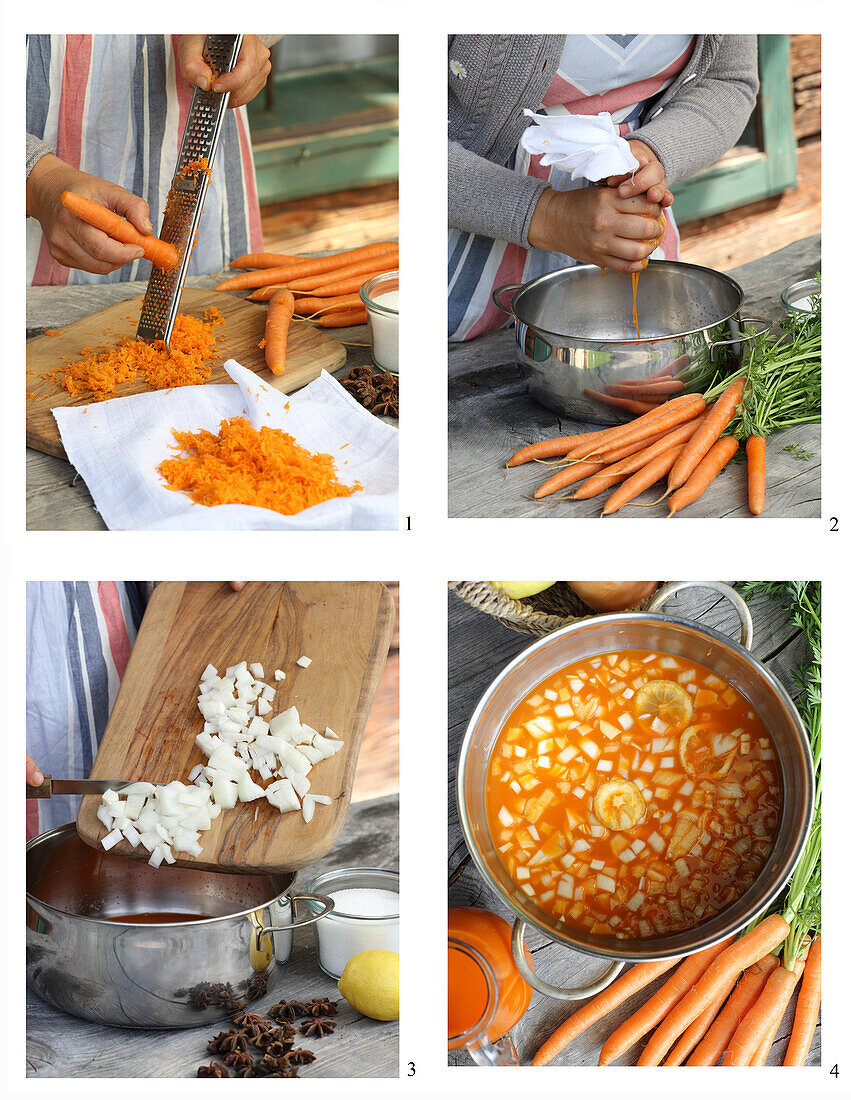 Making carrot cold syrup