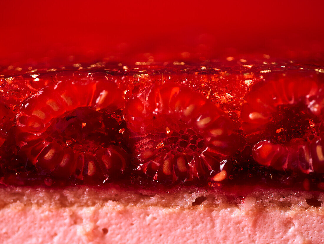Raspberry pie (close up, detail)