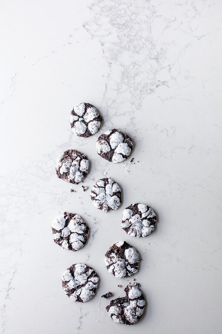 Plant-based chocolate crinkle cookies