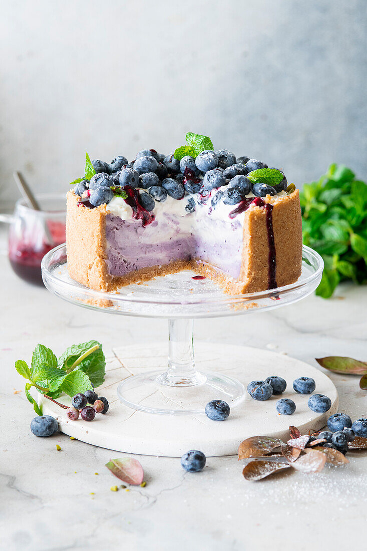 Blaubeer-Käsekuchen