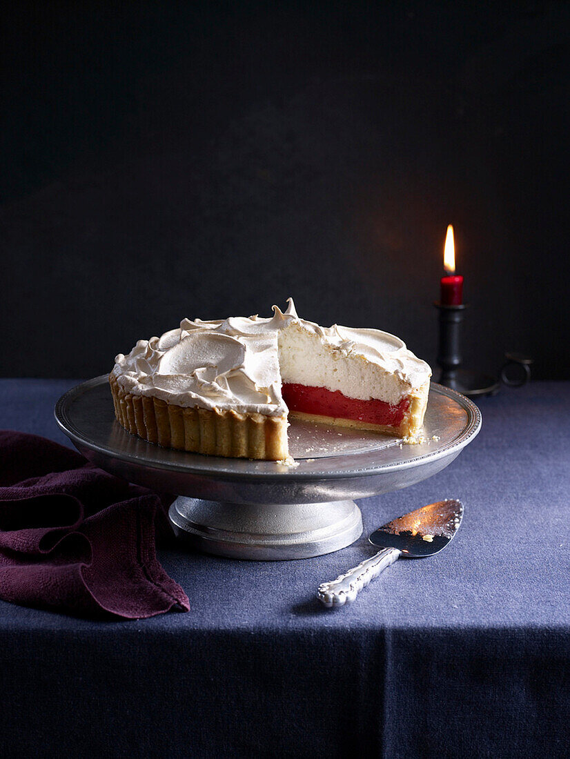 Cranberry-Orangen-Baiserkuchen