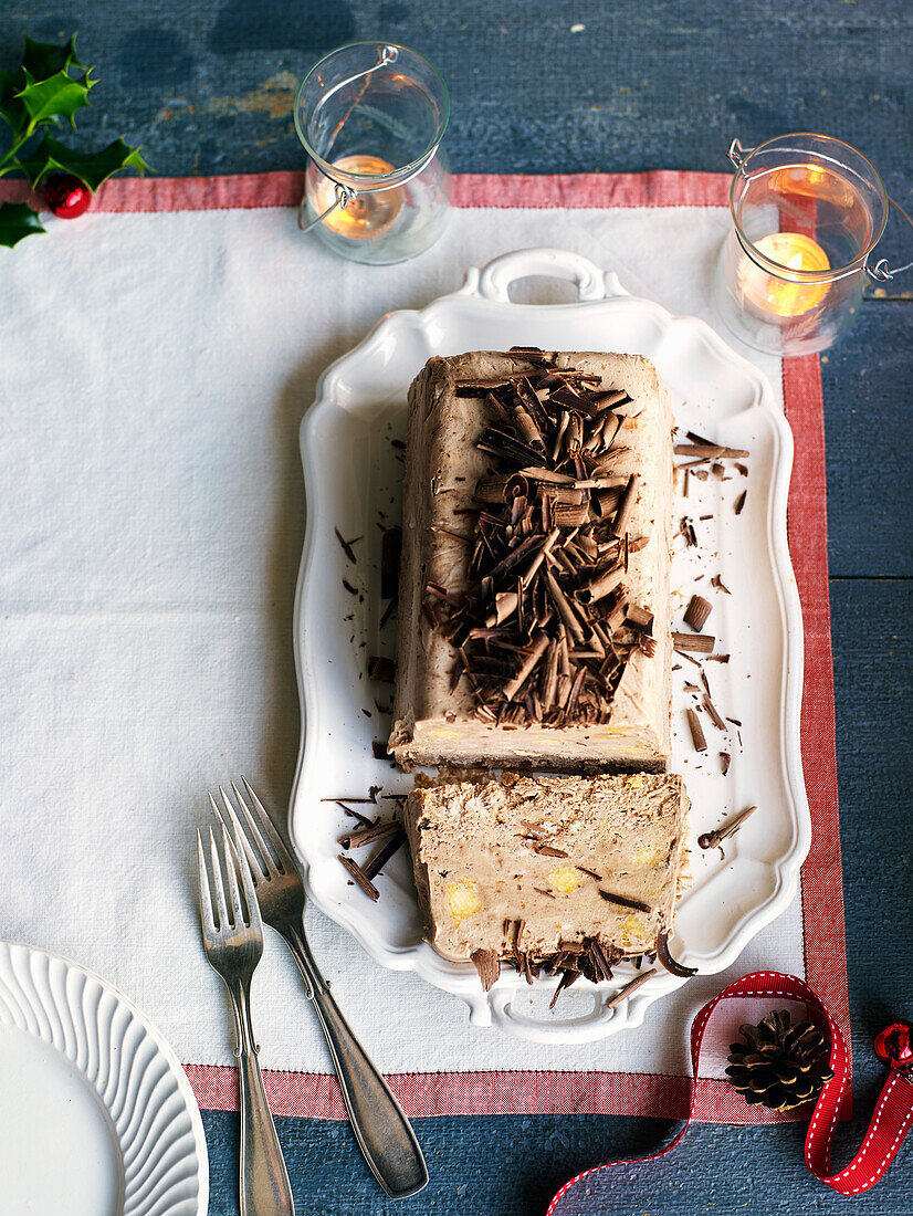 Chocolate and chestnut parfait for Christmas