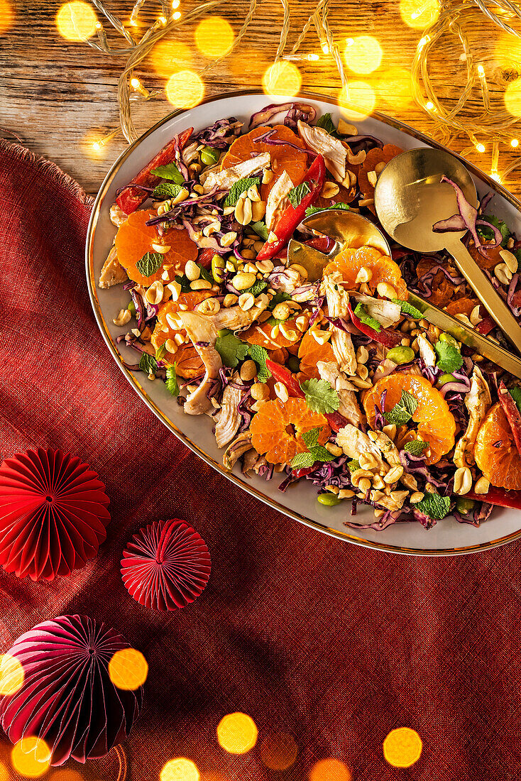 Clementine turkey and peanut salad