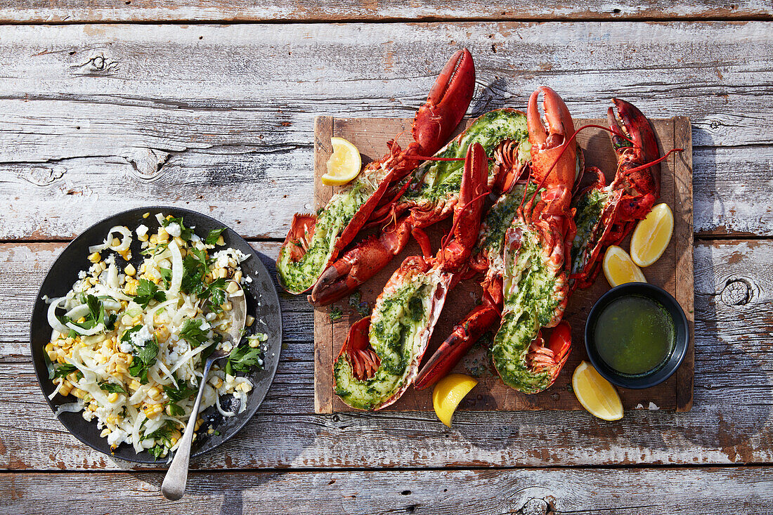 Lobster with fennel salad