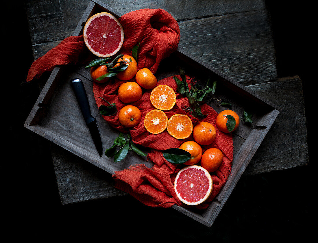 Clementinen und Grapefruits