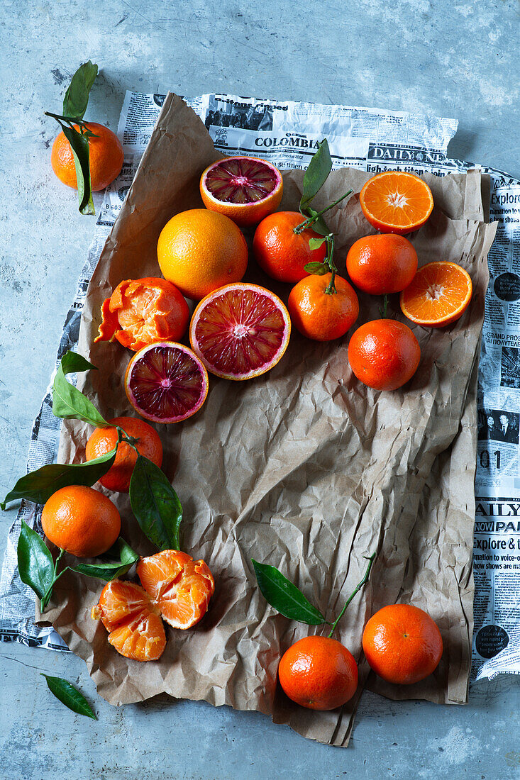 Orangen, Mandarinen und Blutorangen