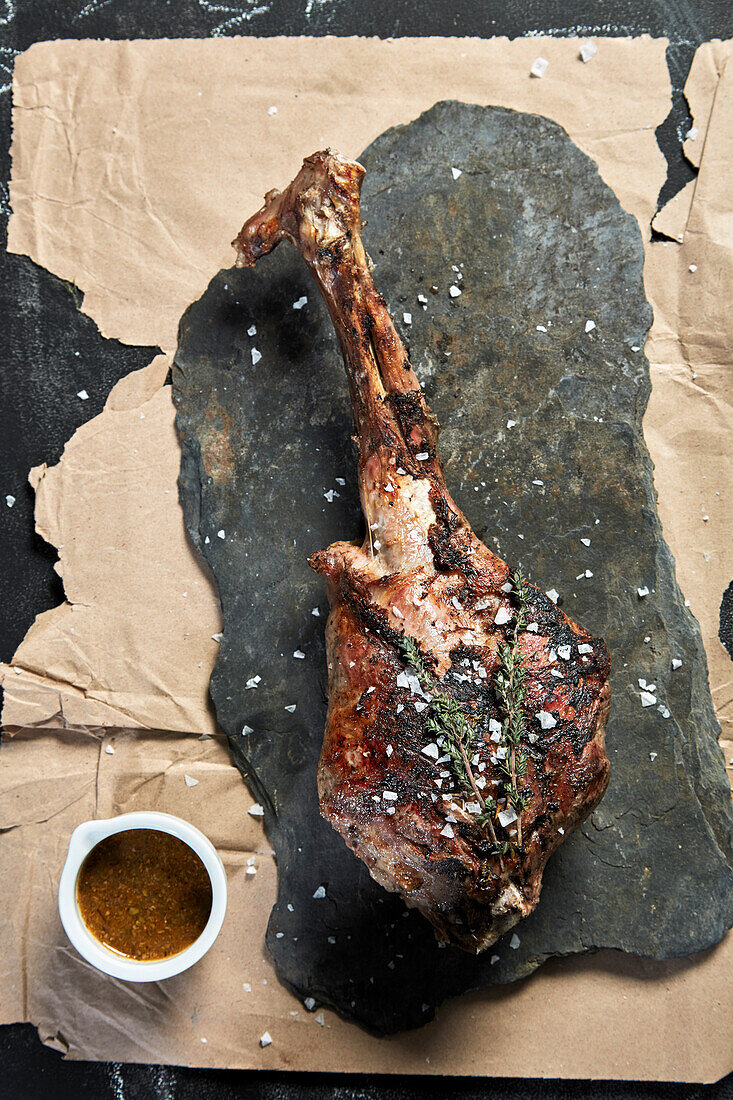 Grilled leg of lamb (churrasco preparation)