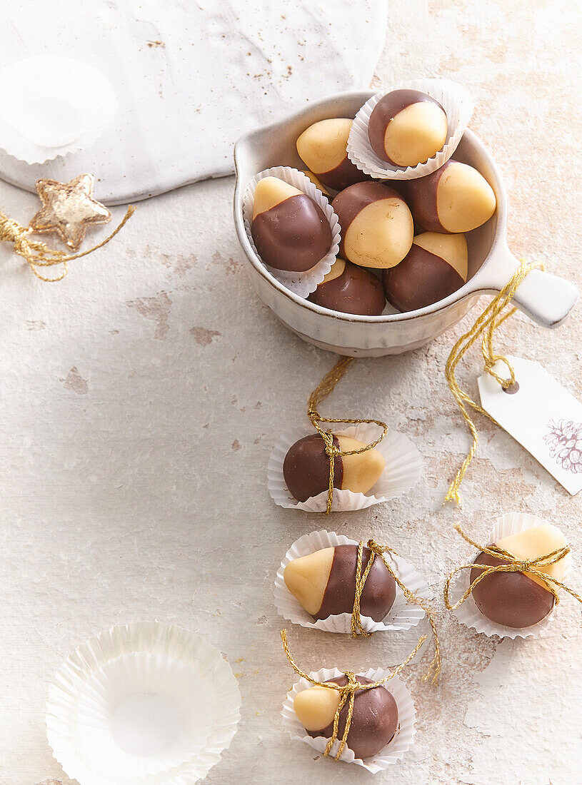 Marzipan chestnuts