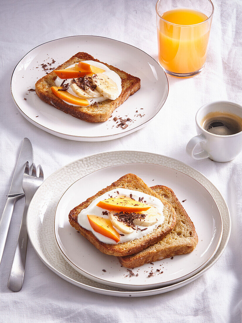 French Toast mit Quark zum Frühstück