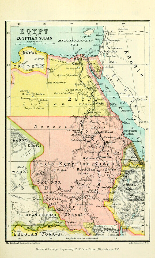 Map of Egypt and the Egyptian Sudan