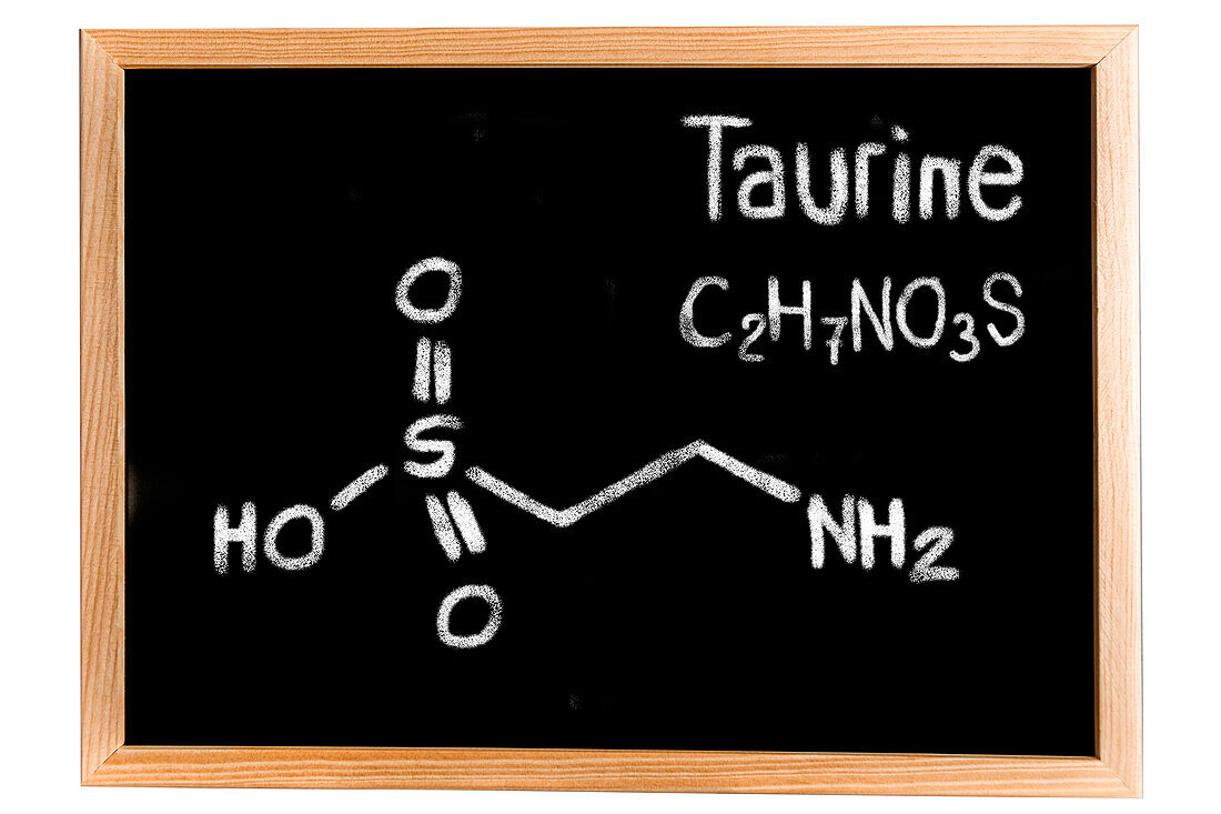 Chemical composition of taurine, conceptual image