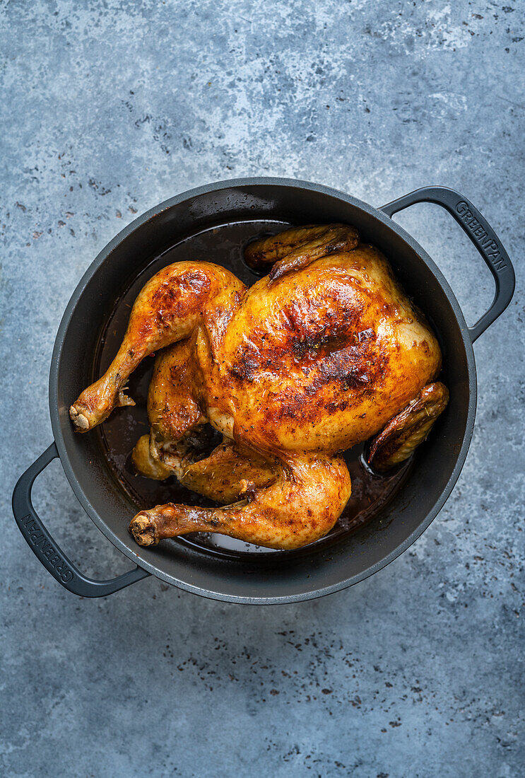 Grilled chicken in a crock pot