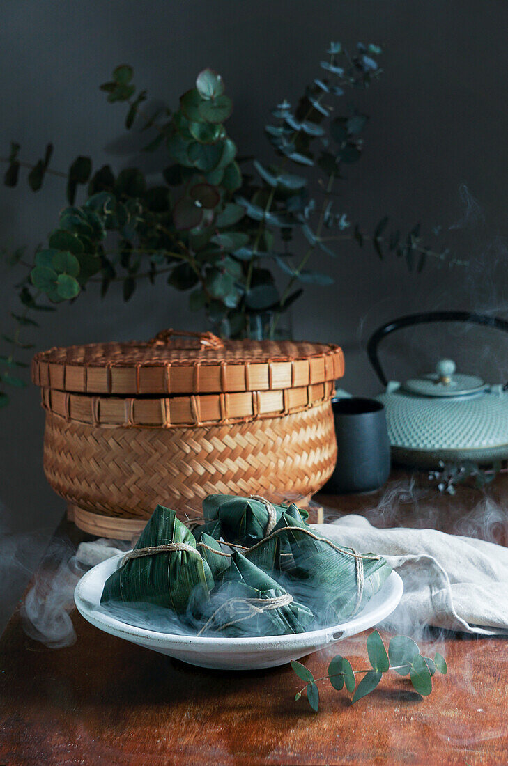 Zongzi - traditional glutinous rice packets for the Duanwu Festival (Dragon Boat Festival), China