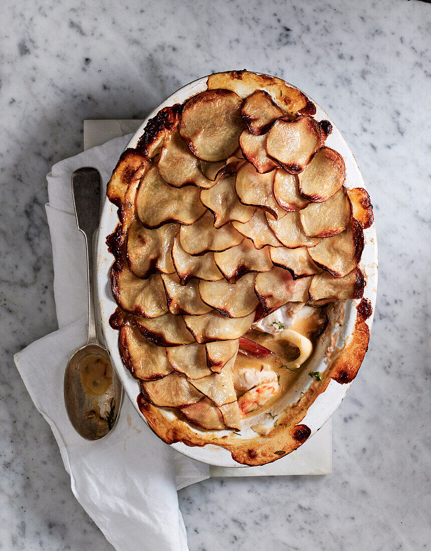 Seafood and Fennel pie