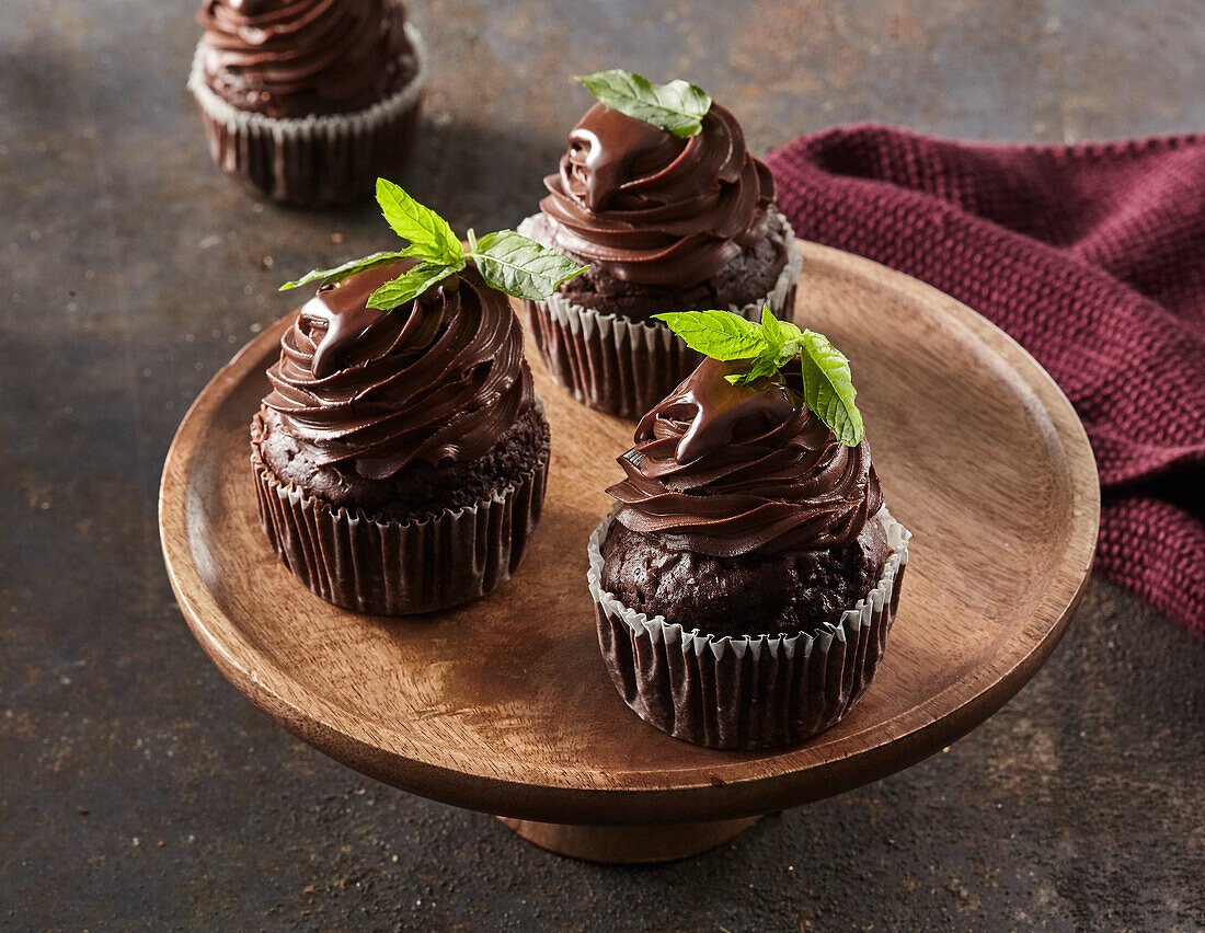 Schokoladencreme-Cupcakes