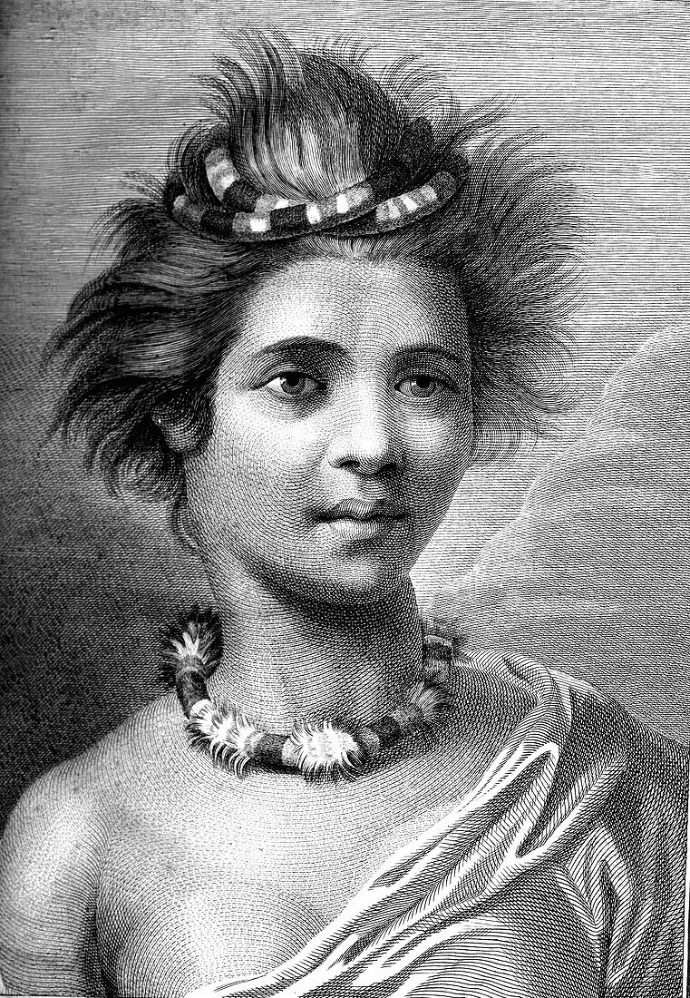 Native girl of the Sandwich Islands, illustration