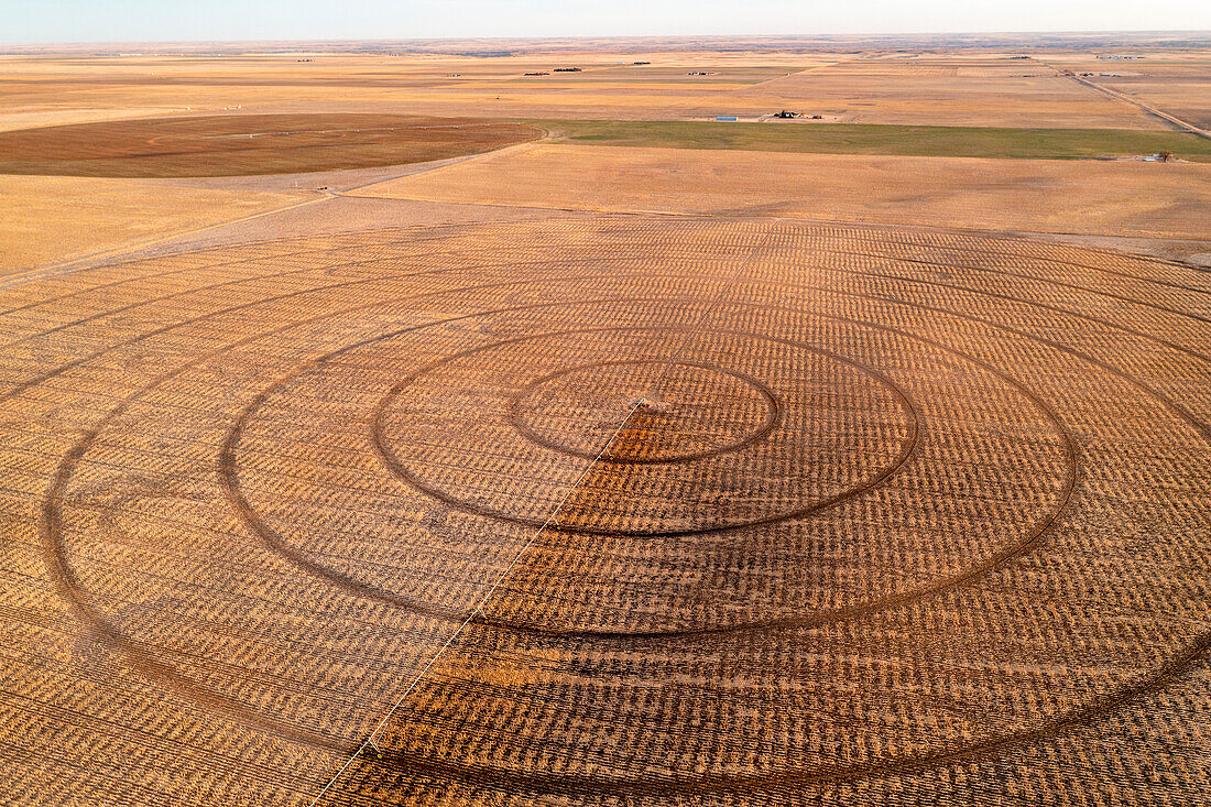 Irrigation on a farm, Oklahoma, USA