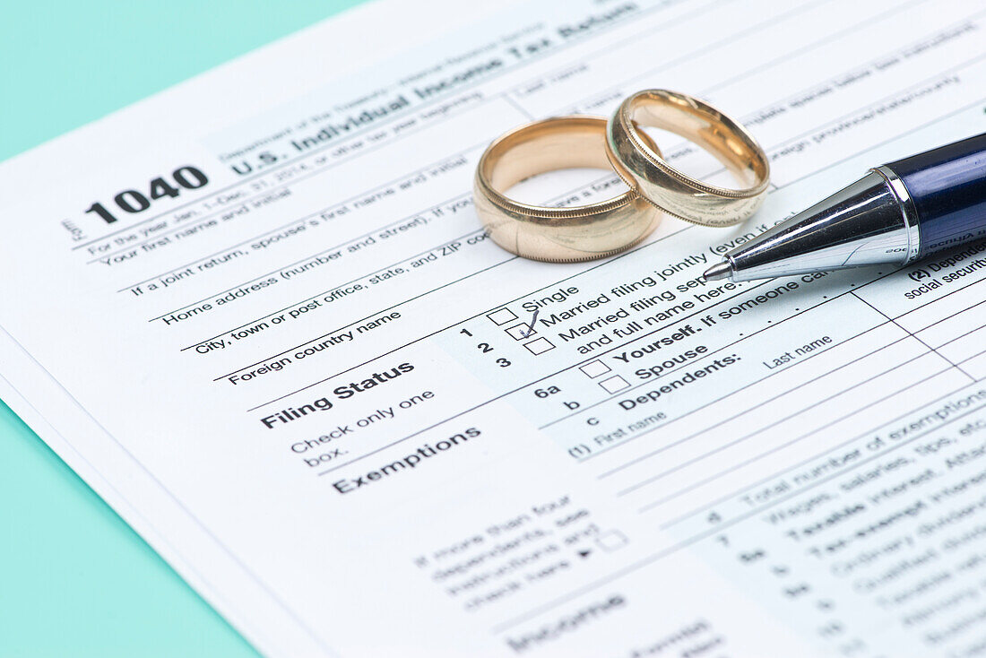 Marriage tax, conceptual image
