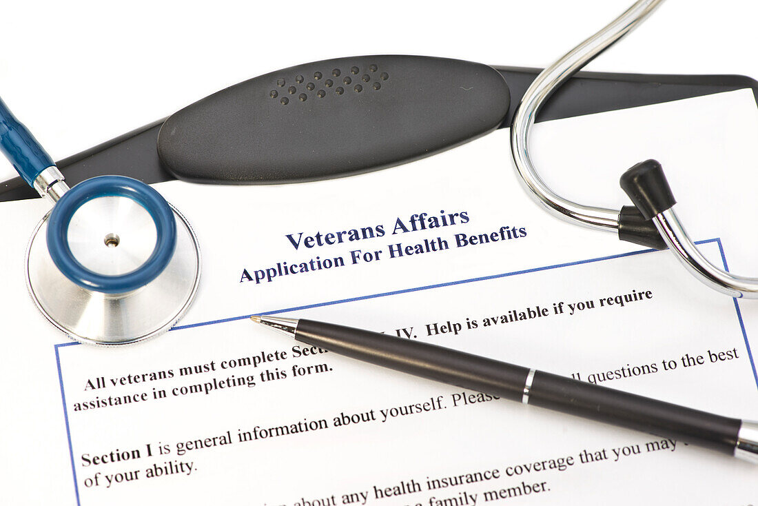 Veteran application for benefits, conceptual image