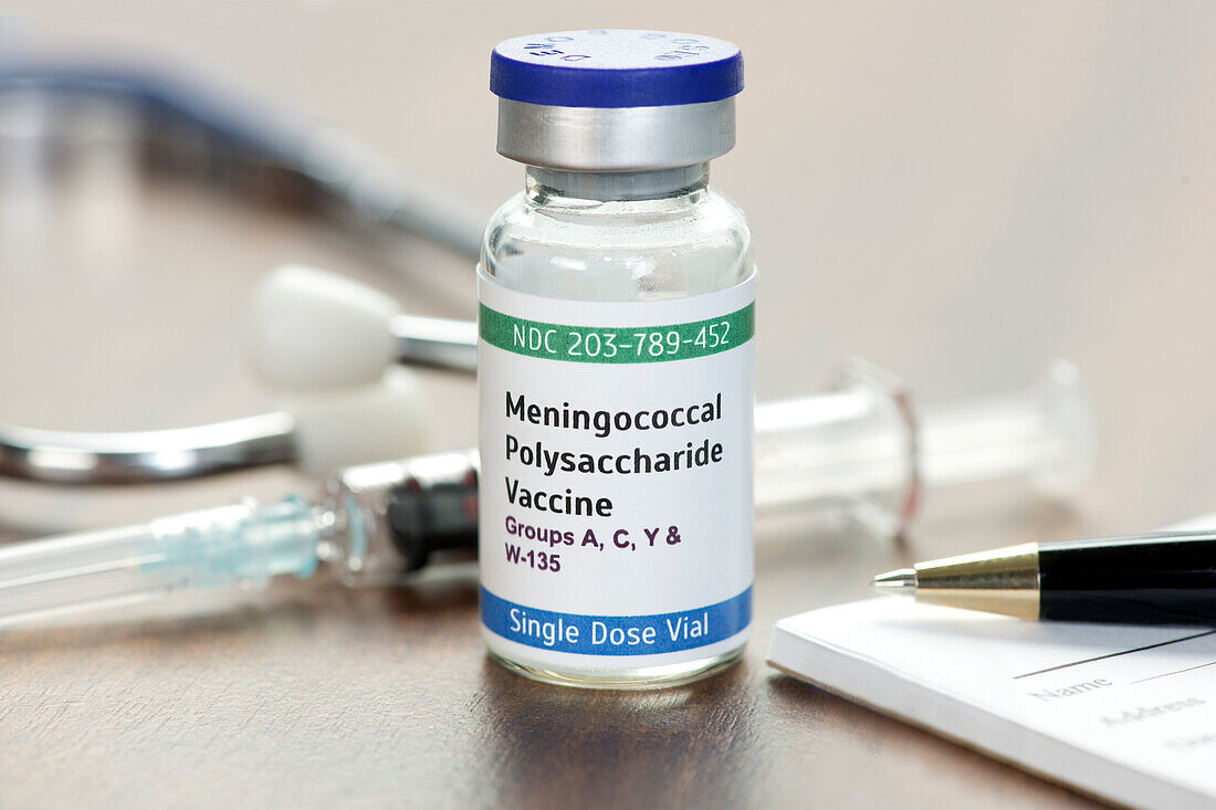 Meningococcal polysaccharide vaccine vial