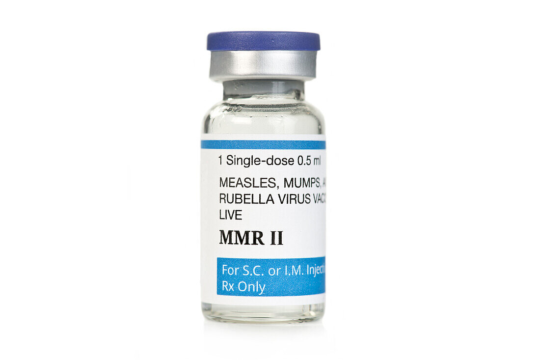 Measles mumps and rubella vaccine vial