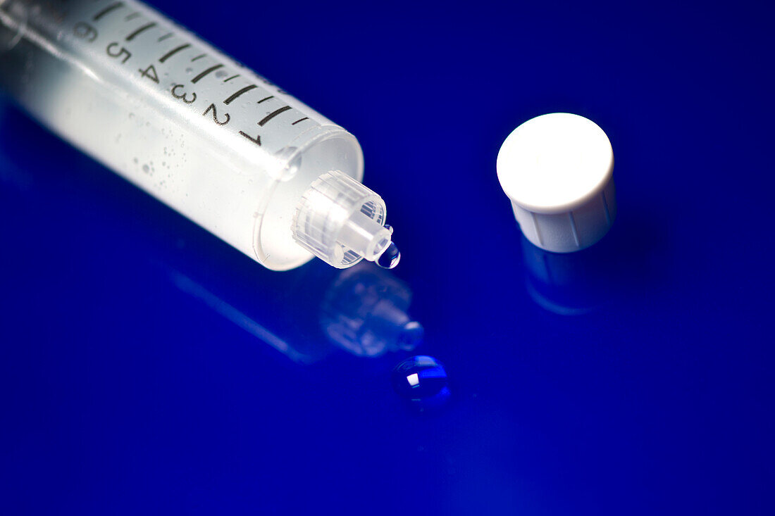 Pre-filled sterile saline vial