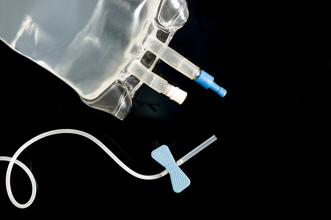 IV bag and catheter