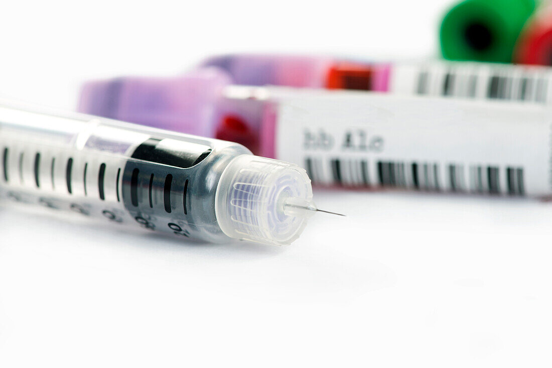 Insulin pen and hbA1c test tube