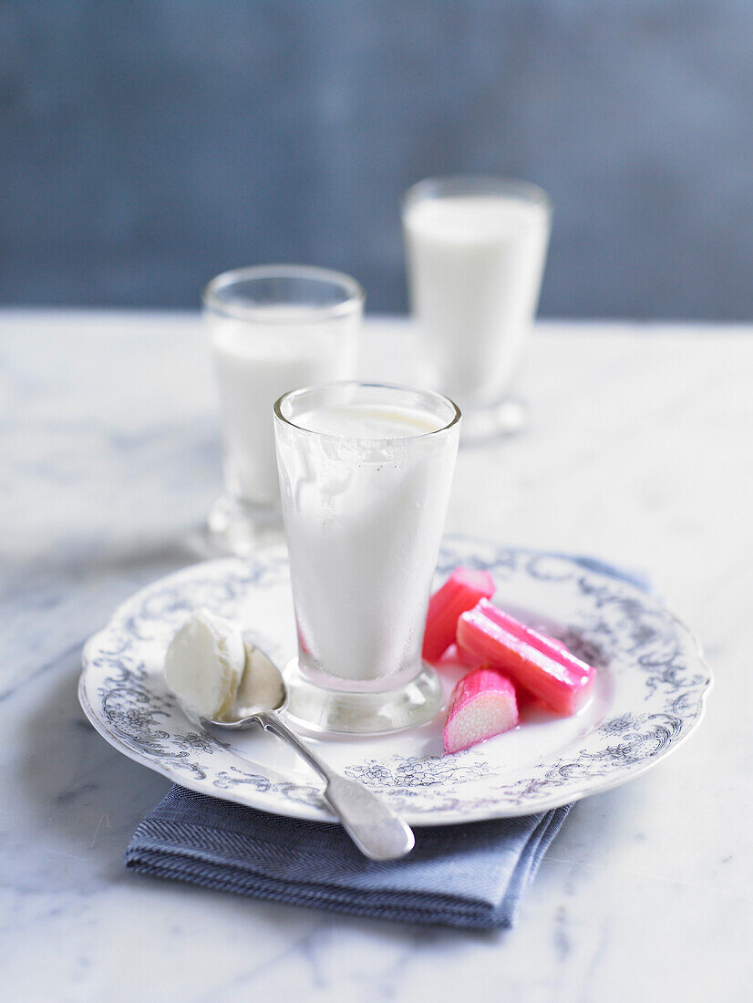 Panna cotta with rhubarb