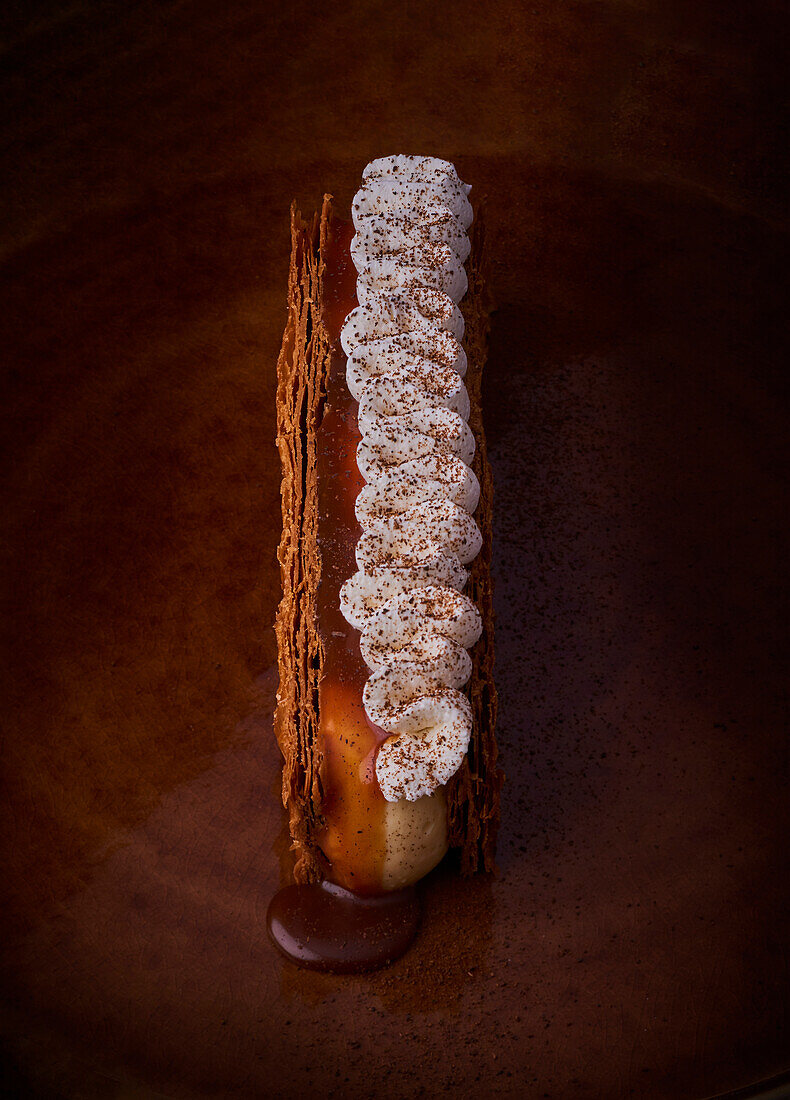 Vanille-Millefeuille mit Sahne