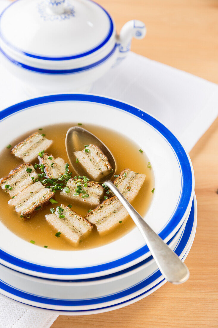 South Tyrolean milk slice soup