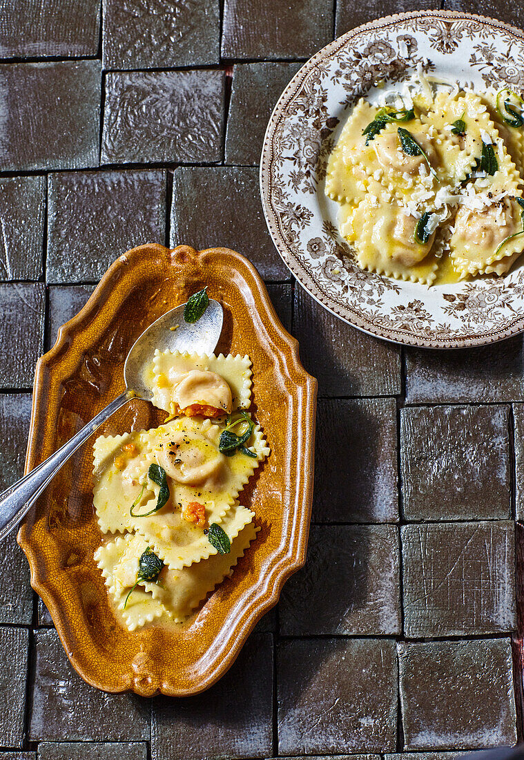 Tortelli mantovani (Tortelli with pumpkin filling from Lombardy)