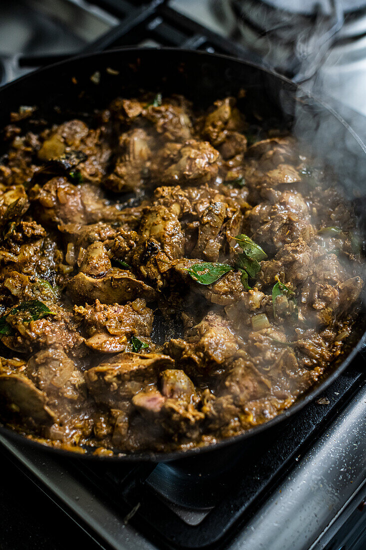 South Indian Chicken Liver Curry from Chennai