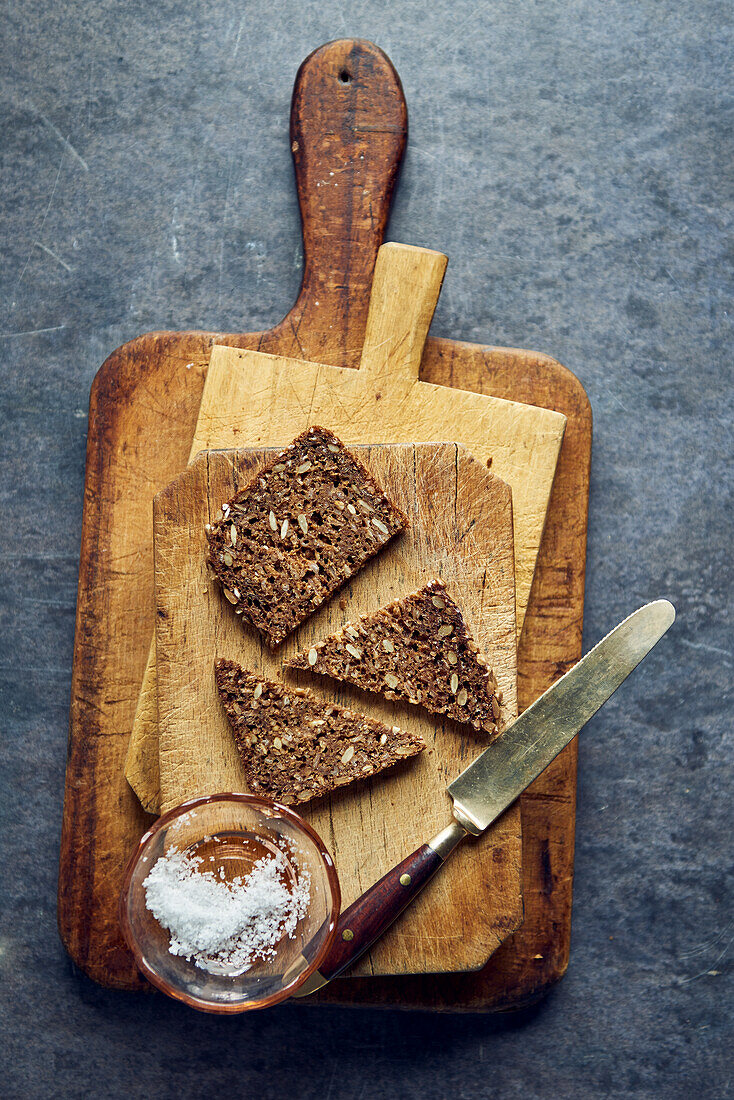 Egg white bread on a wooden board