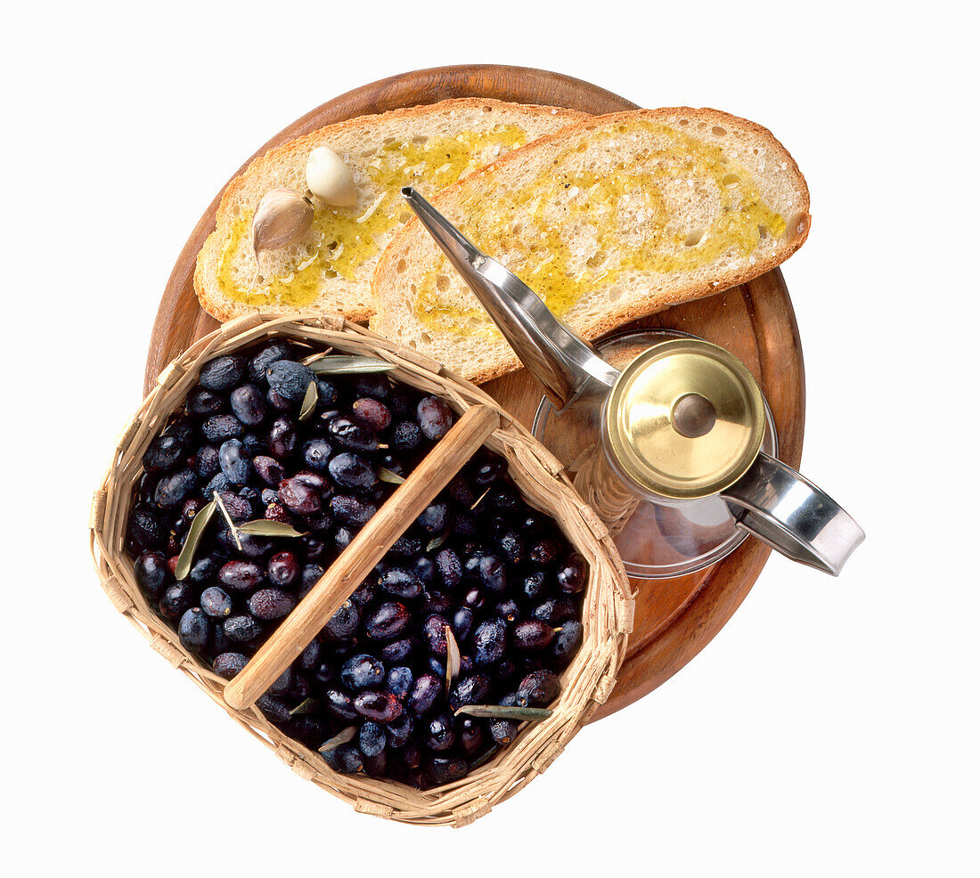 Toskanisches Brot mit Olivenöl und Knoblauch