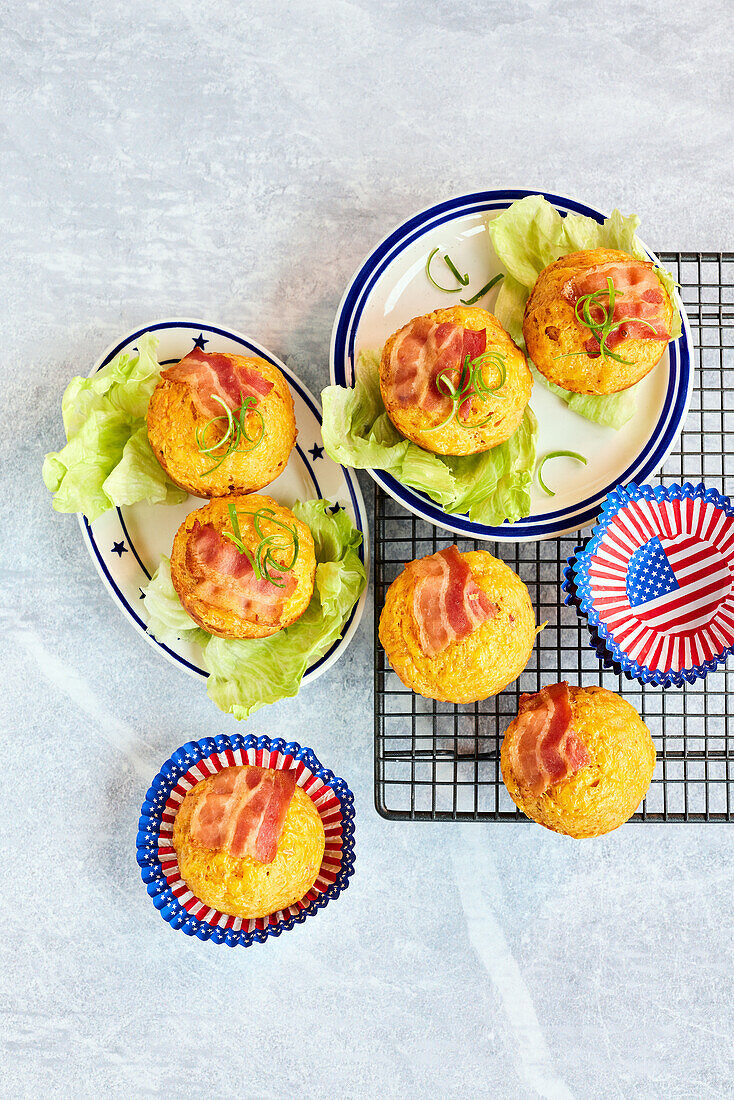 American cheddar bacon cupcakes