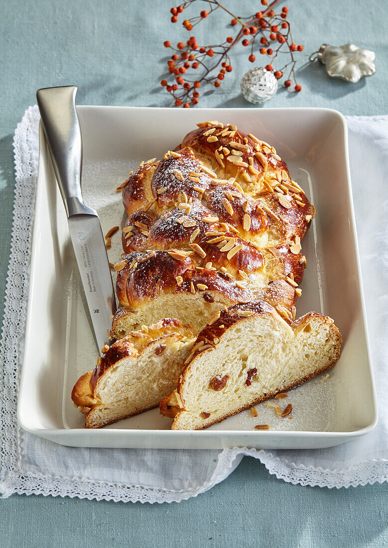 Christmas braided yeast bread