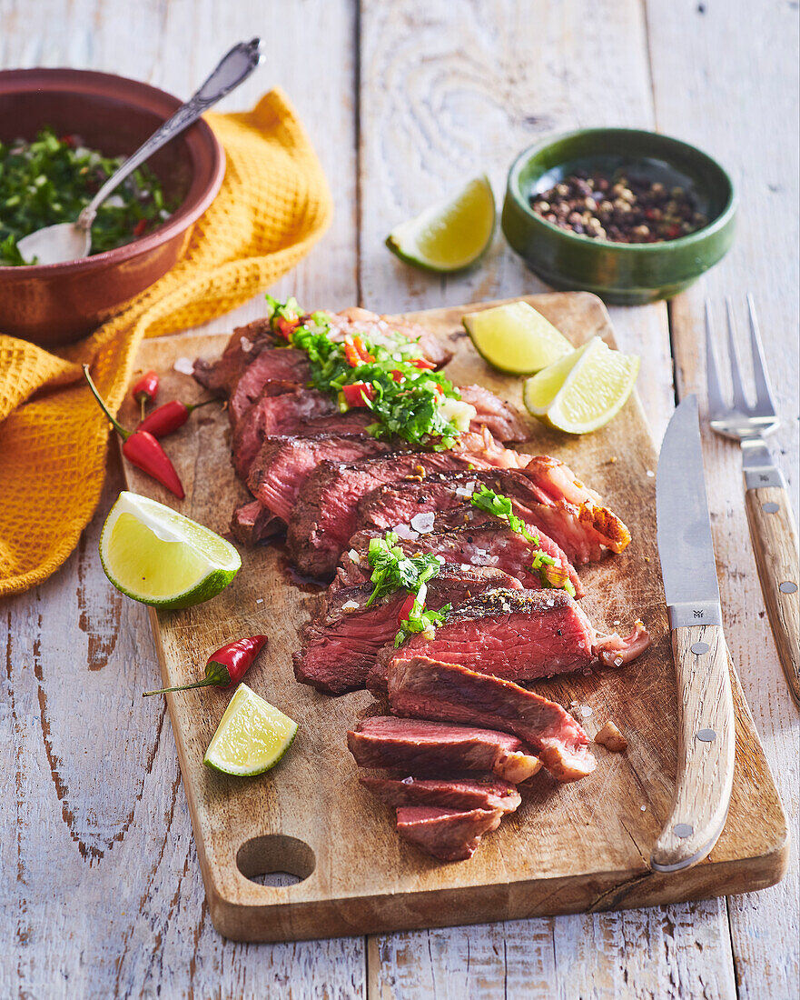 Churrasco mit Chimichurri-Sauce