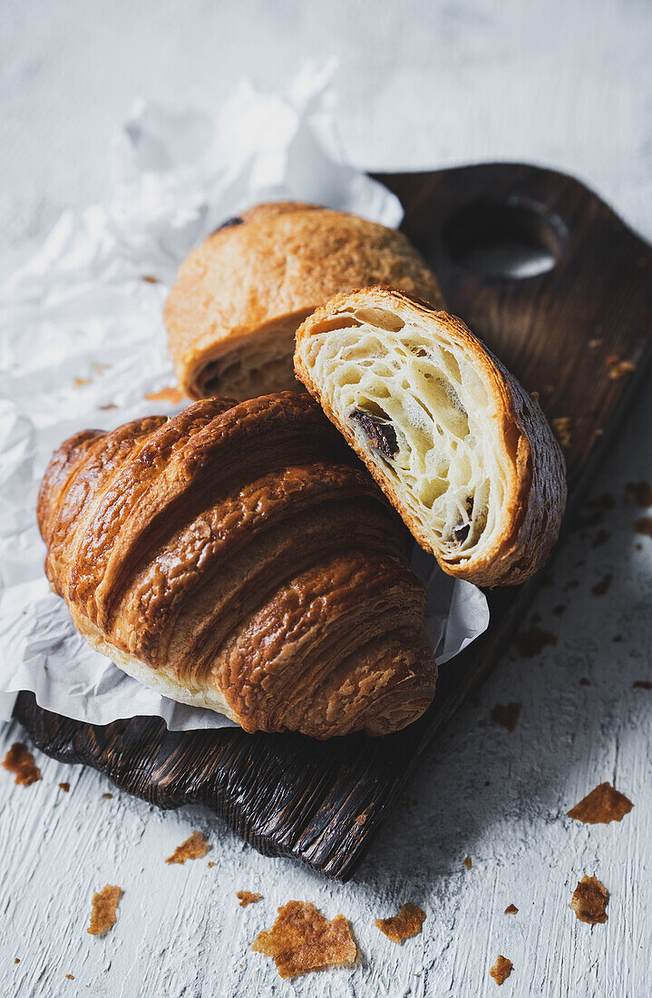 Croissant und Pain au Chocolat