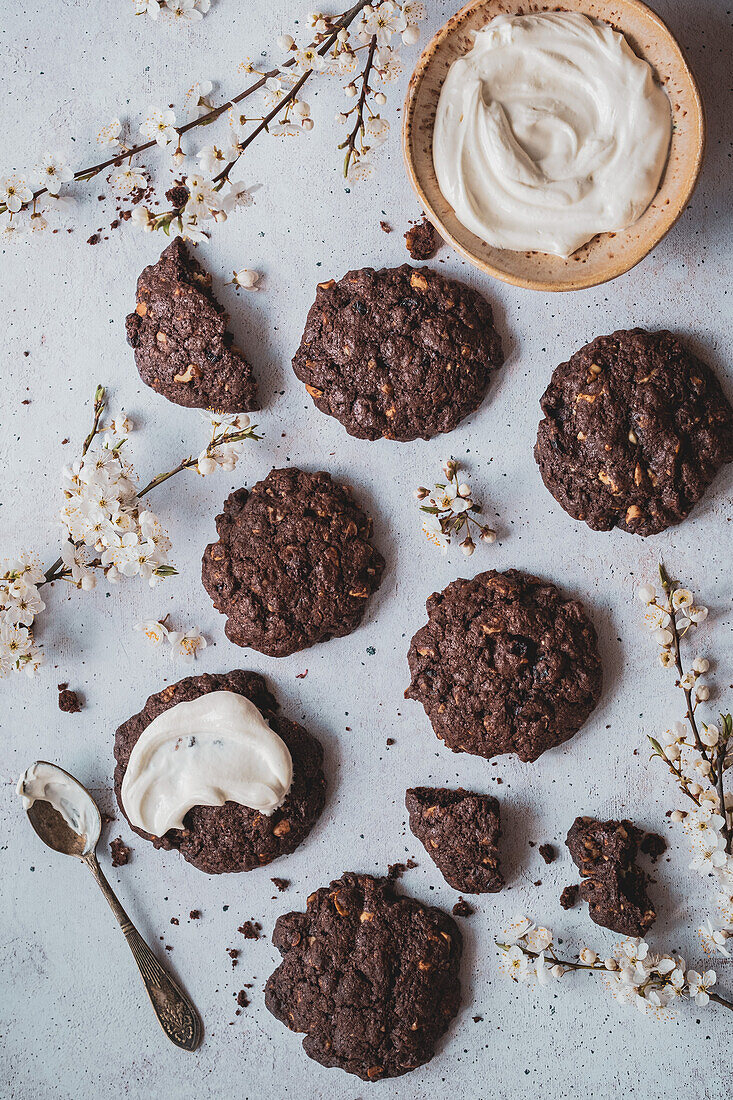 Chocolate Cookies mit Mascarpone